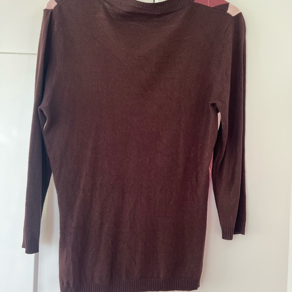 Chado argyle sweater pink brown cute y2k preppy chic classy 2000s sweet ๐๐ - Picture 5 of 5